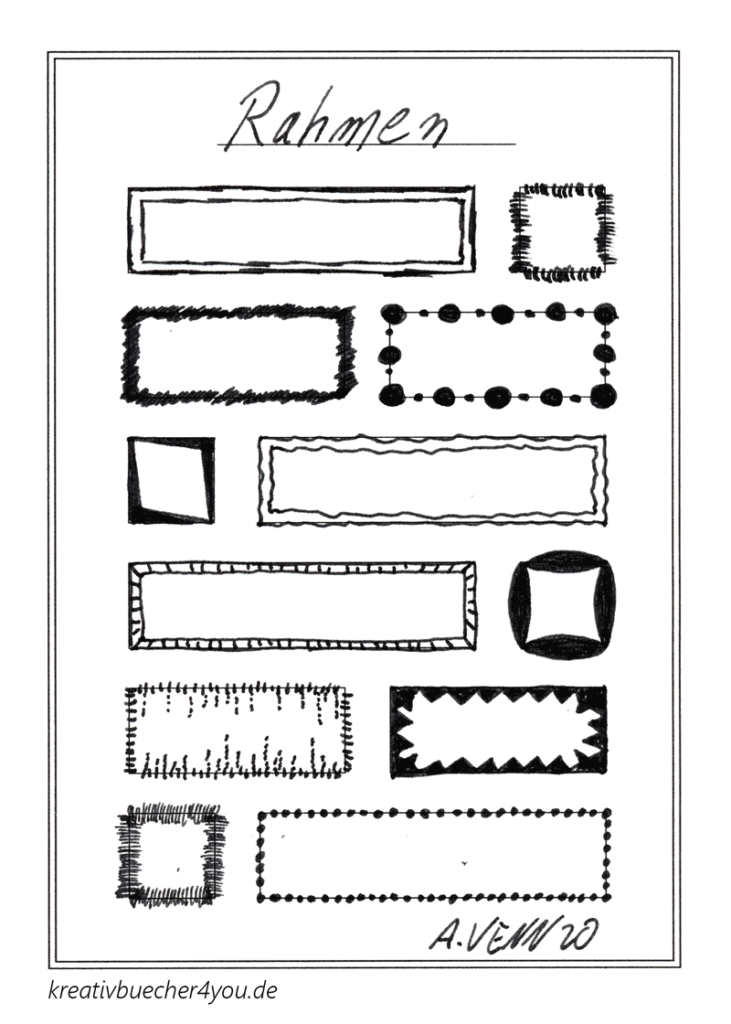 Rahmen von Hand zeichnen und verzieren: So geht's - 20 Beispiele