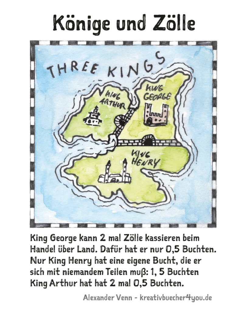 Fantasy Landkarte zeichnen mit 3 Königreichen