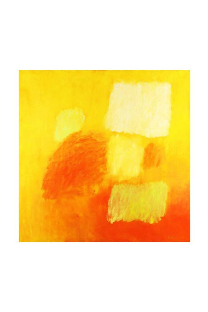 Gelbes Ölbild Ölgemälde leuchtend abstrakt