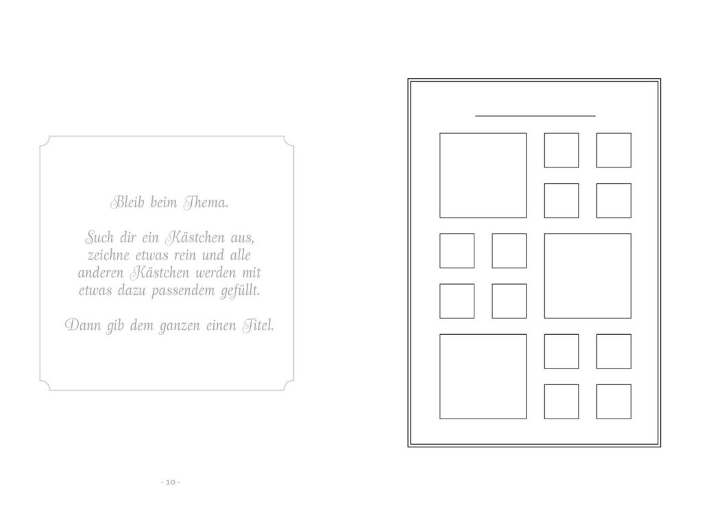 Beispiel für ein Layout zum Muster zeichnen - kleine und große Kästchen